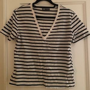 Zara striped cotton T-shirt